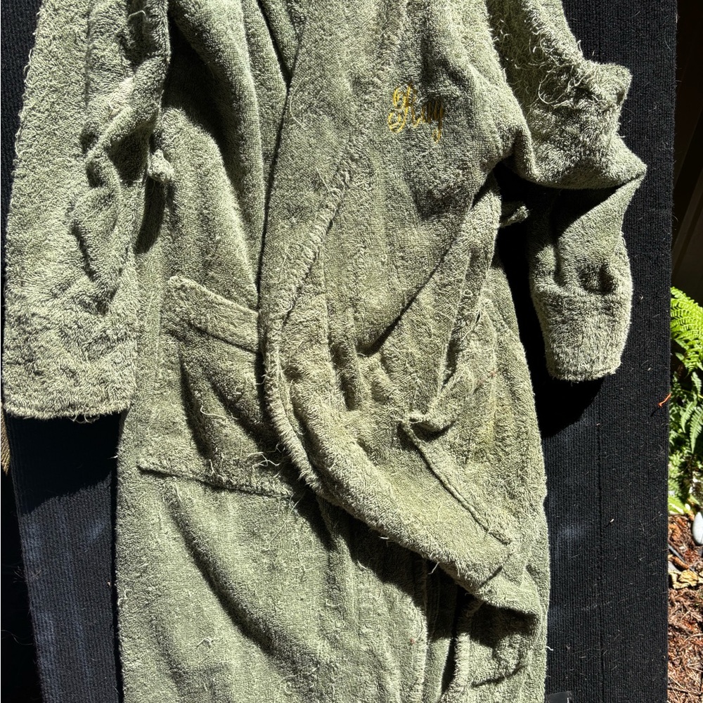 The Company Store Olive Green Robe